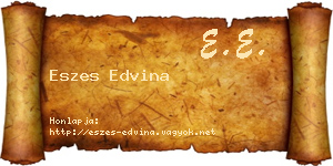 Eszes Edvina névjegykártya